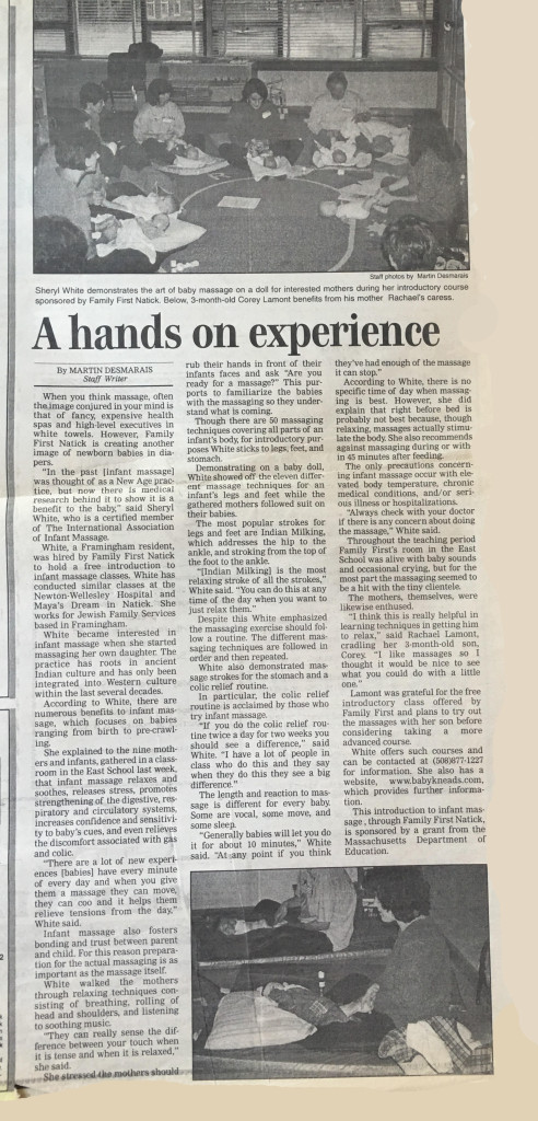 A Hands on Experience - Metrowest News - Feb. 6, 2001 